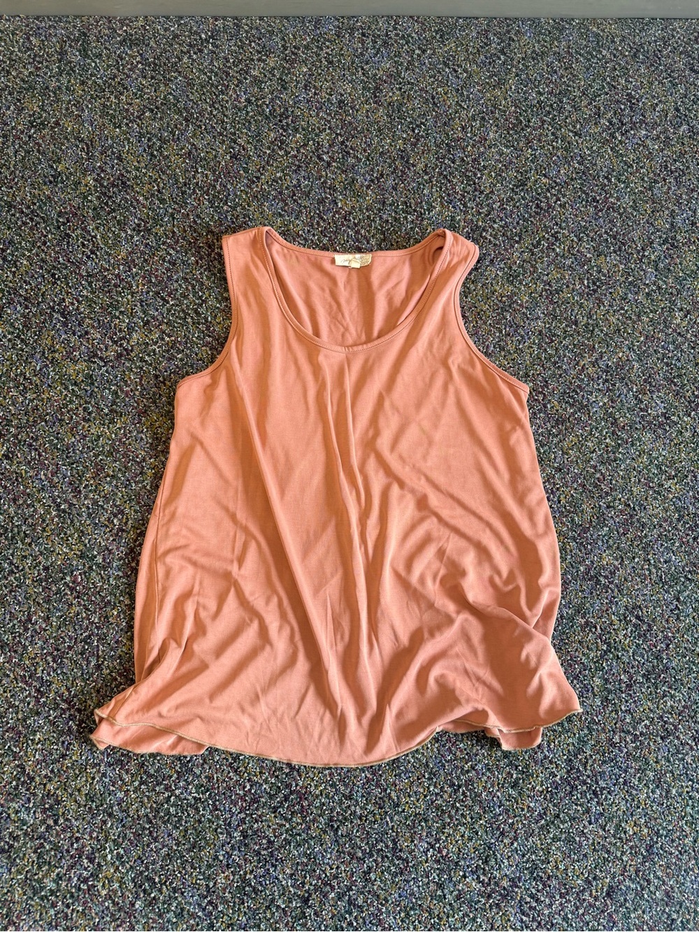 Mystree Scoop Neck Tank Top, swing back - Peach